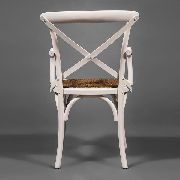 Стул Secret De Maison «Cross Armchair» с подлокотниками (mod. CB2008 butter white) (Butter white (слоновая кость) фото № 5
