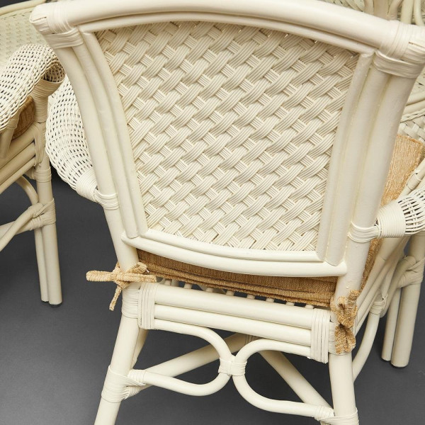 Комплект обеденный «Андреа Гранд» (Grand Andrea Elephant Ivory) нат. ротанг (TCH White) фото № 29