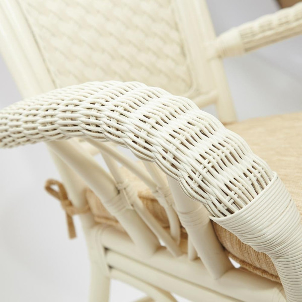 Комплект обеденный «Андреа Гранд» (Grand Andrea Elephant Ivory) нат. ротанг (TCH White) фото № 7