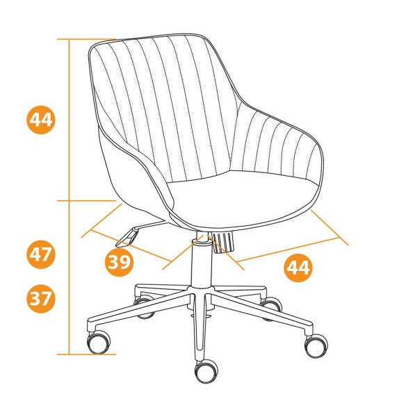 Стул «Dublin» (mod. 87066) (серый вельвет/антрацит) фото № 7