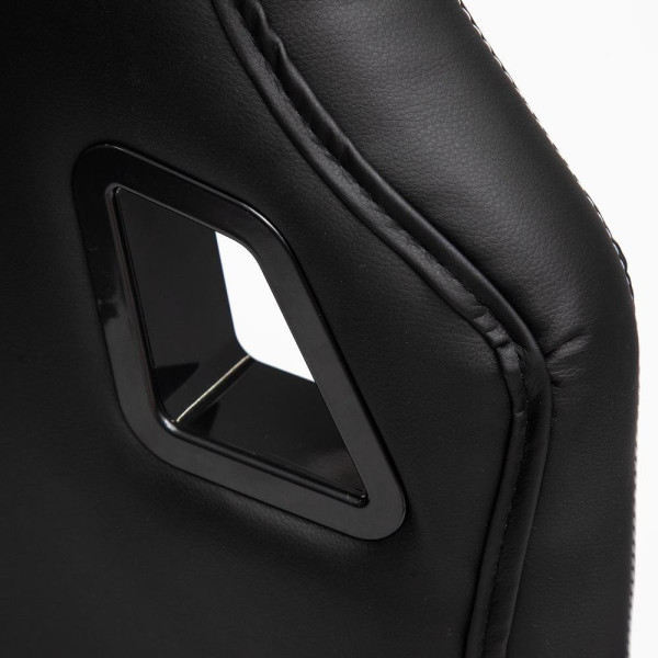 Кресло компьютерное «Driver» (Искусственная черная кожа + синяя сетка) фото № 9