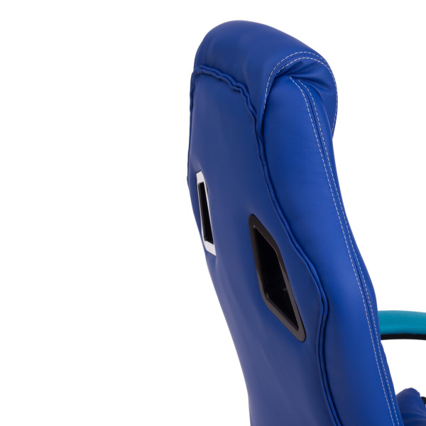 Кресло компьютерное «Driver» (Искусственная синяя кожа + бирюзовая сетка) фото № 13
