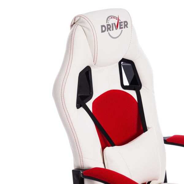 Кресло компьютерное «Driver» (Белый/красный) фото № 9