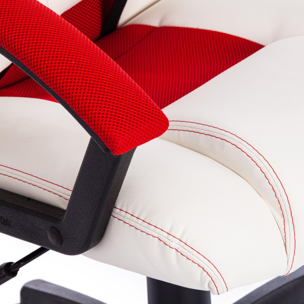 Кресло компьютерное «Driver» (Белый/красный) фото № 12