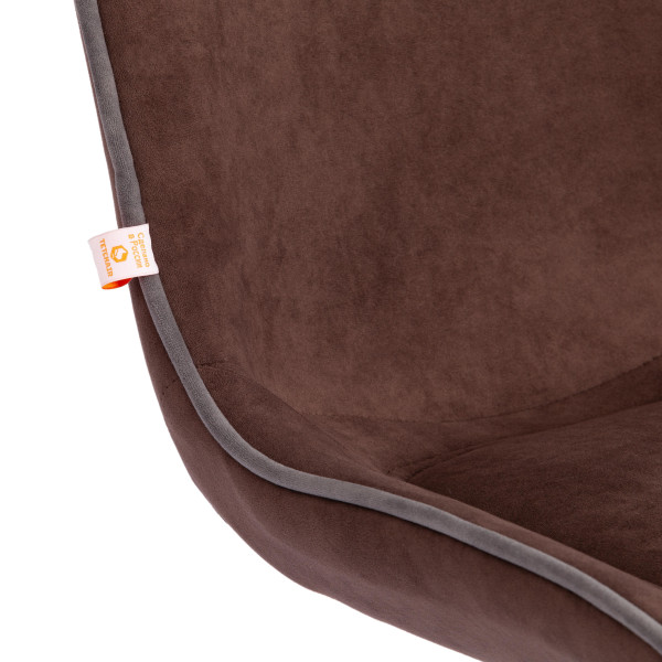 Кресло офисное TetChair «Style» (флок коричневый) фото № 8