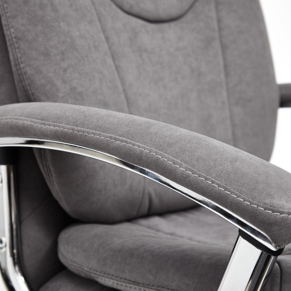 Кресло офисное TetChair «Softy Lux» (флок, серый) фото № 10