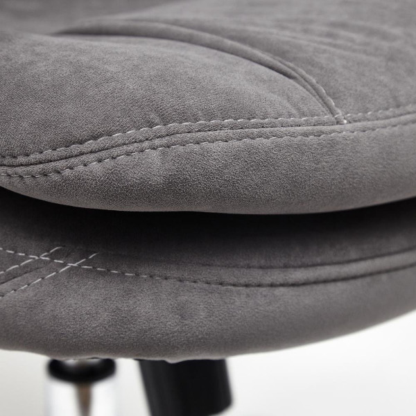 Кресло офисное TetChair «Softy Lux» (флок, серый) фото № 11