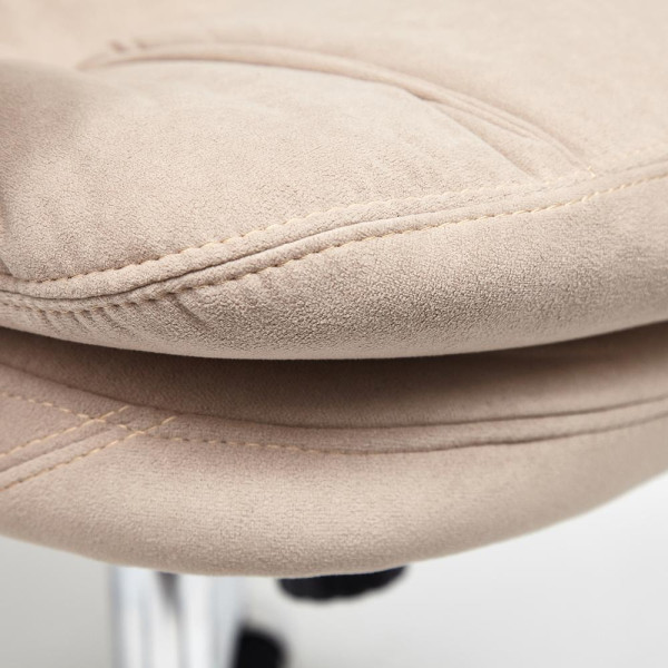 Кресло офисное TetChair «Softy Lux» (флок, бежевый) фото № 14