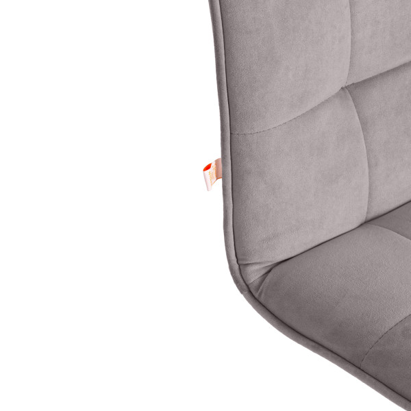 Кресло офисное TetChair «Zero» (флок, серый) фото № 8