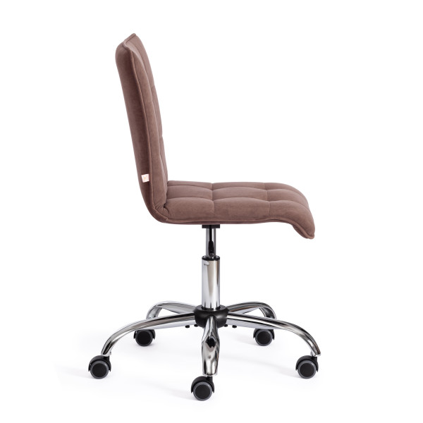 Кресло офисное TetChair «Zero» (флок, коричневый) фото № 2