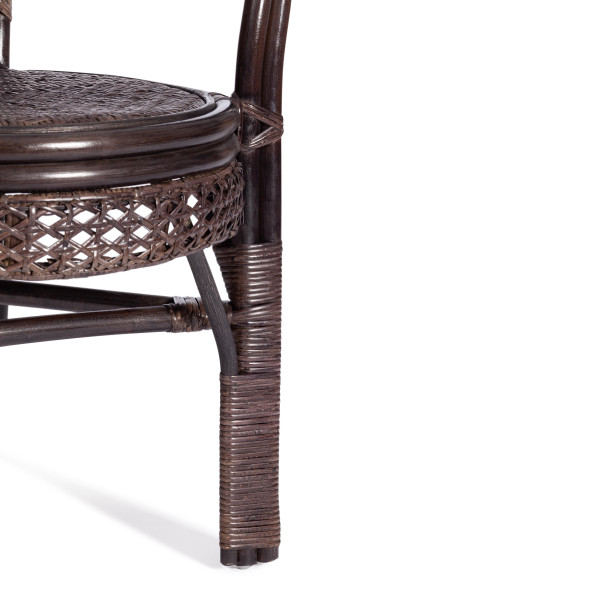 Террасный комплект «Pelangi» (стол со стеклом + 2 кресла) (Walnut (грецкий орех)) фото № 8