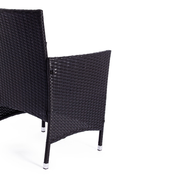 Обеденный сет (стол+4стула) (mod. 210036) (Чёрный) фото № 12