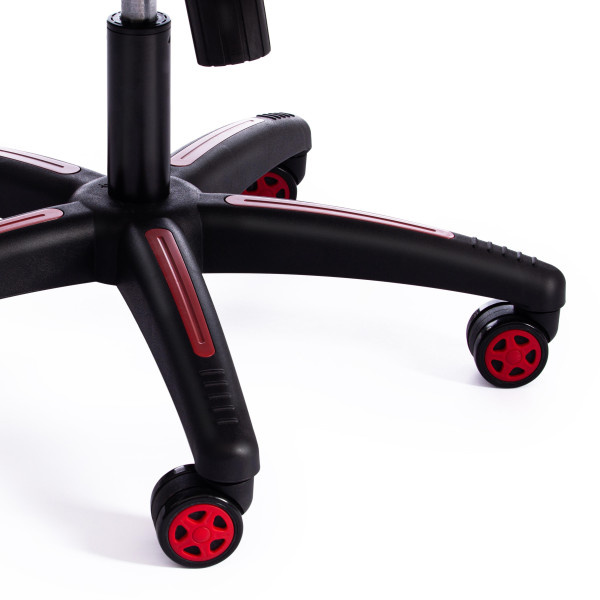 Кресло компьютерное «Ранер» (Runner) (Искусственная черная кожа + красная сетка) фото № 17