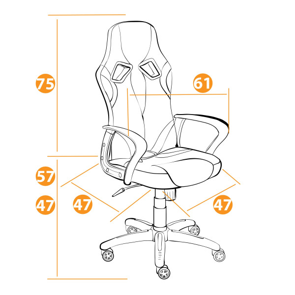 Кресло компьютерное «Ранер» (Runner) (Искусственная черная кожа + красная сетка) фото № 20