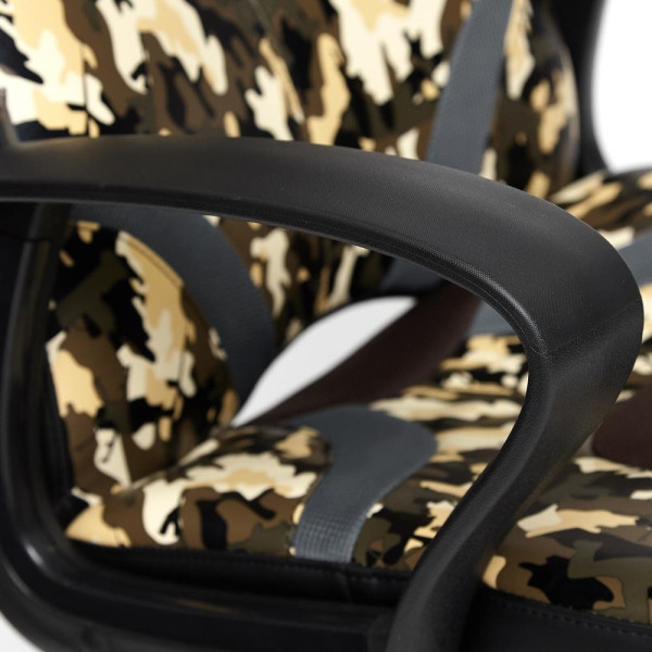 Кресло компьютерное «Runner military» (кож/зам/ткань, хаки/коричневый/серый) фото № 9