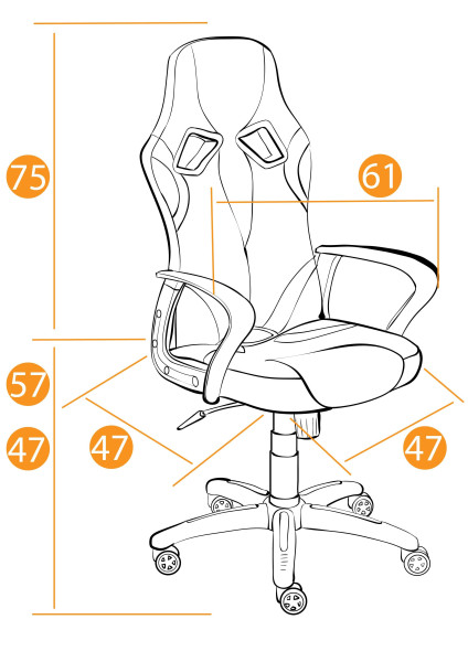 Кресло компьютерное «Ранер» (Runner blue) (Искусственная черная кожа + голубая сетка) фото № 11