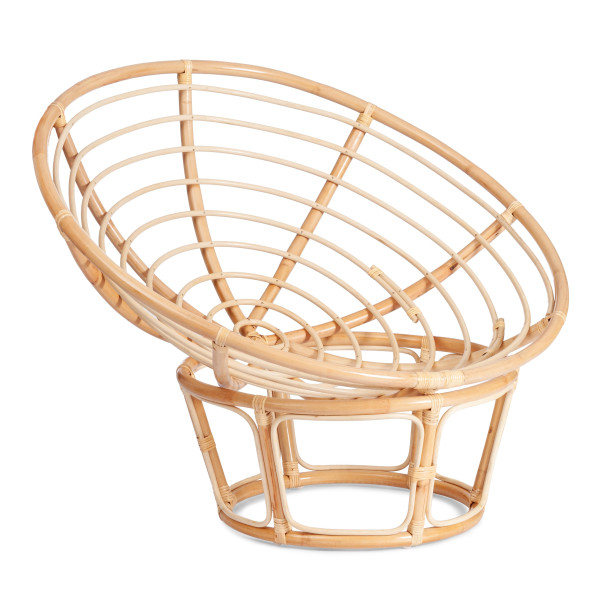 Кресло из ротанга «Папасан» (Papasan 23/01 Natural натуральный) + Подушка (ткань коричневая) фото № 6