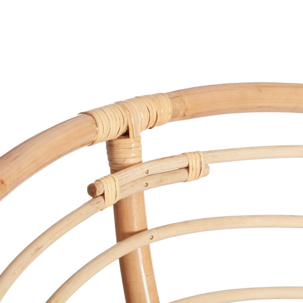 Кресло из ротанга «Папасан» (Papasan 23/01 Natural натуральный) + Подушка (ткань оранжевая) фото № 11