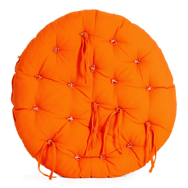 Кресло из ротанга «Папасан» (Papasan 23/01 Natural натуральный) + Подушка (ткань оранжевая) фото № 14