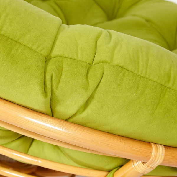 Кресло из ротанга «Папасан» (Papasan 23/01 Honey мёд) + Подушка (флок олива) фото № 4