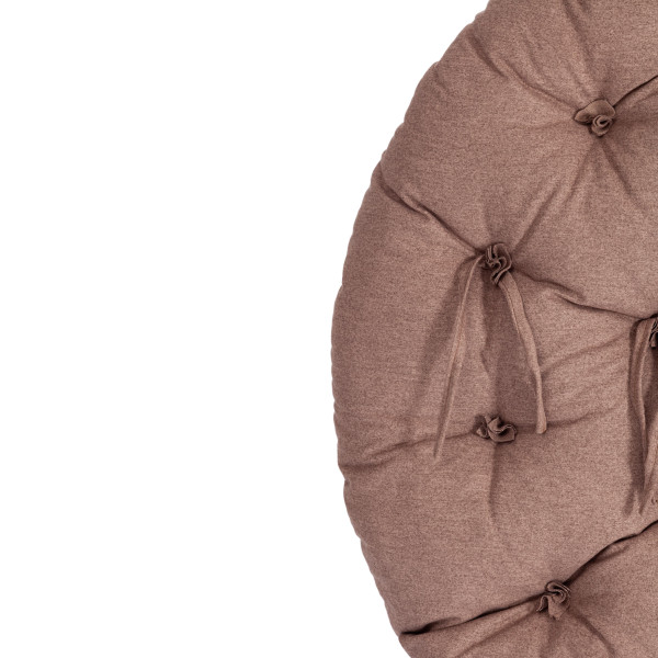 Кресло из ротанга «Папасан» (Papasan 23/01 Natural натуральный) + Подушка (экошерсть коричневая) фото № 16