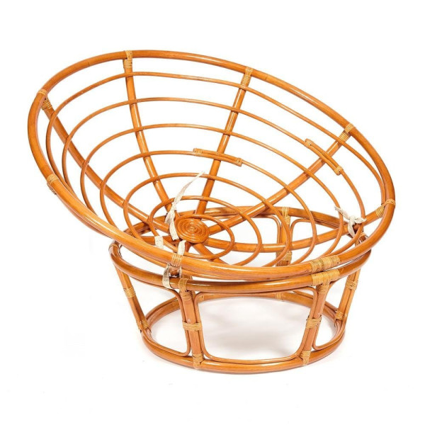 Кресло из ротанга «Папасан» (Papasan 23/01 Cognac коньяк) + Подушка (флок олива) фото № 5