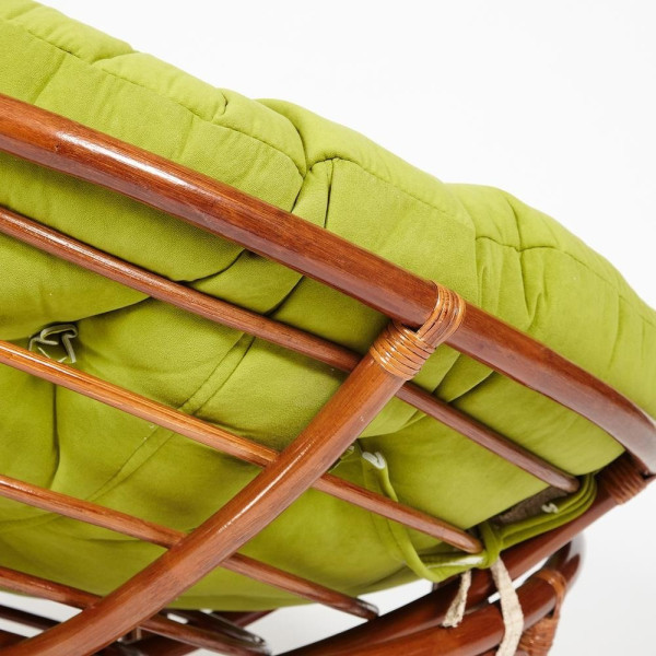Кресло из ротанга «Папасан» (Papasan 23/01 Pecan орех) + Подушка (флок олива) фото № 10