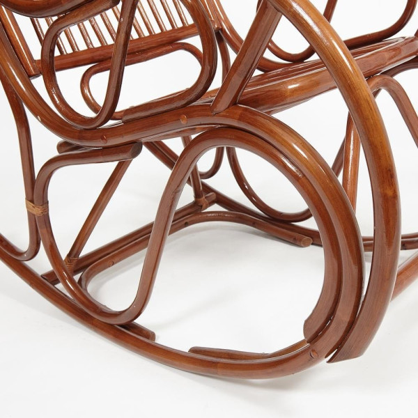 Кресло-качалка из натурального ротанга «Vienna» ( без подушки) (Pecan (орех)) фото № 8