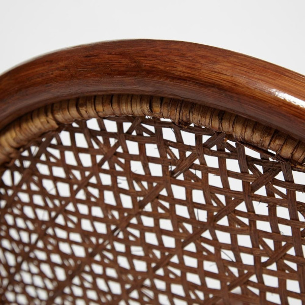Кресло-качалка из натурального ротанга «Milano» (без подушки) (pecan matted black washed) фото № 9