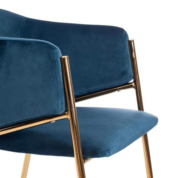 Стул KRONOS (mod. 8158) (синий/золотые ножки, G062-48 (13442)) фото № 9