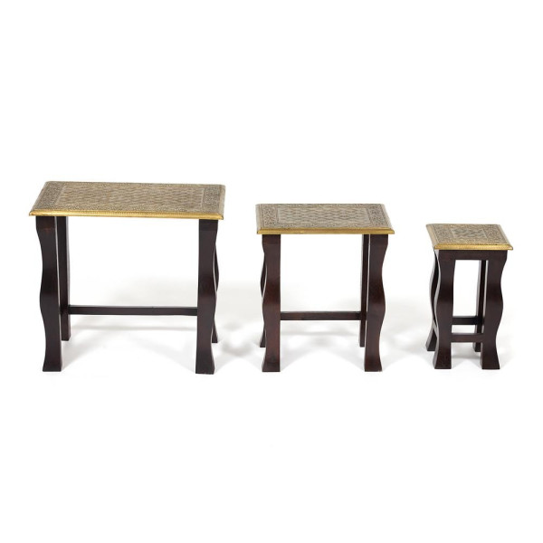 Комплект 3 столика Secret De Maison «Brahma» (mod. ND-009) (Чёрный) фото № 3