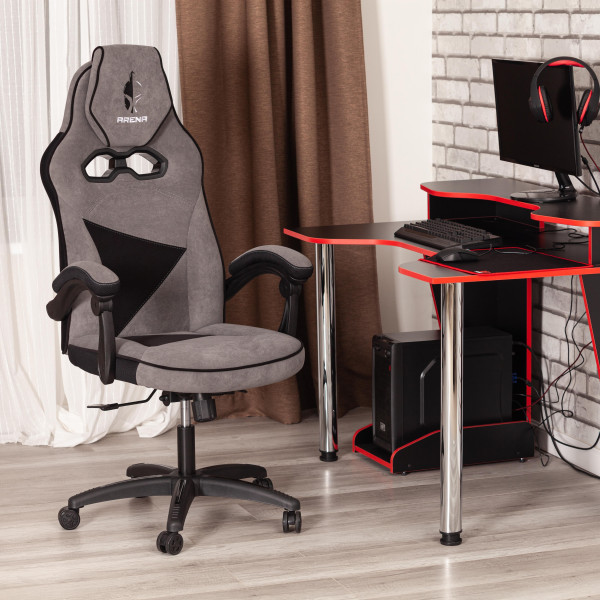Кресло компьютерное «Arena» (серый/чёрный) фото № 18