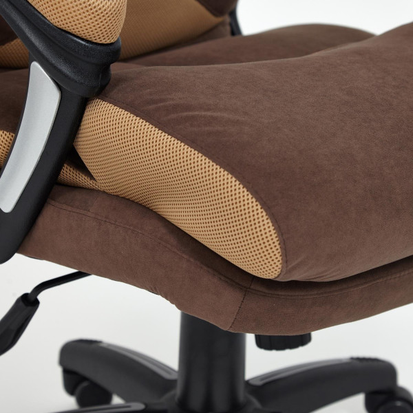 Кресло офисное «Duke» (флок/ткань коричневый/бронза) фото № 10