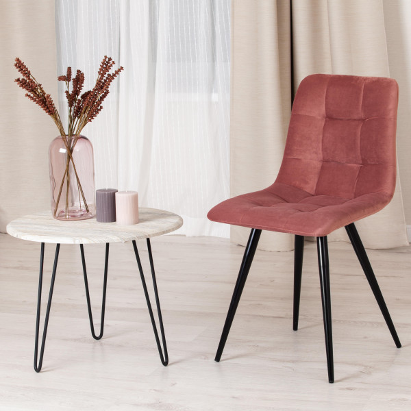 Стул «Chilly» (mod. 7095) (коралловый barkhat 15 /черный) фото № 9