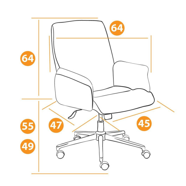 Кресло офисное «York» (флок синий) фото № 14