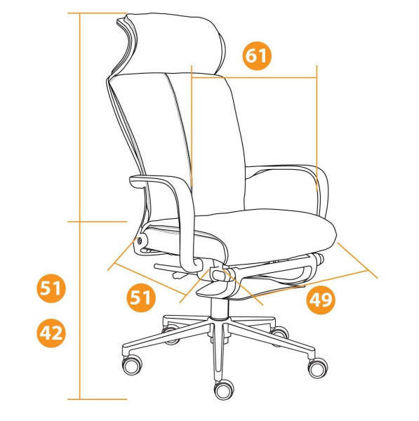 Кресло «Wing» (кож/зам, черный) фото № 23
