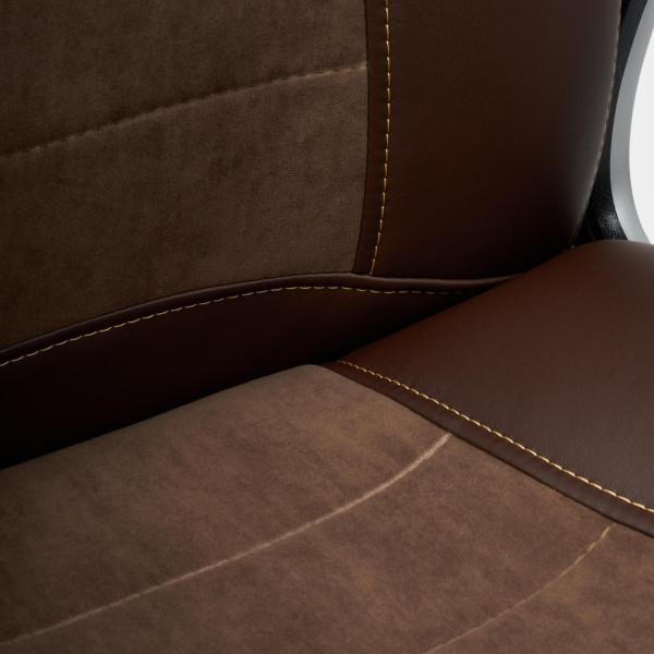 Кресло «Inter» (кож/зам/флок/ткань, коричневый, 36-36/6/TW-24) фото № 14