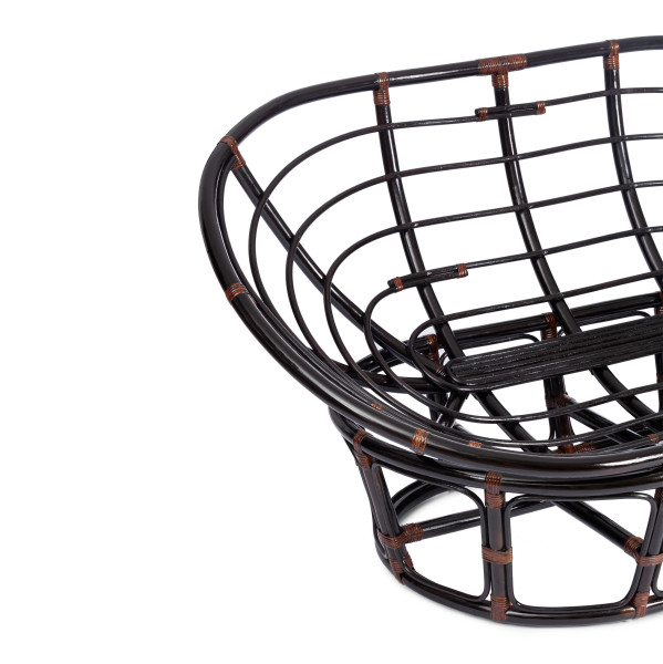 Кресло "MAMASAN" 23/02 W / без подушки / Antique brown (античный черно-коричневый) фото № 2