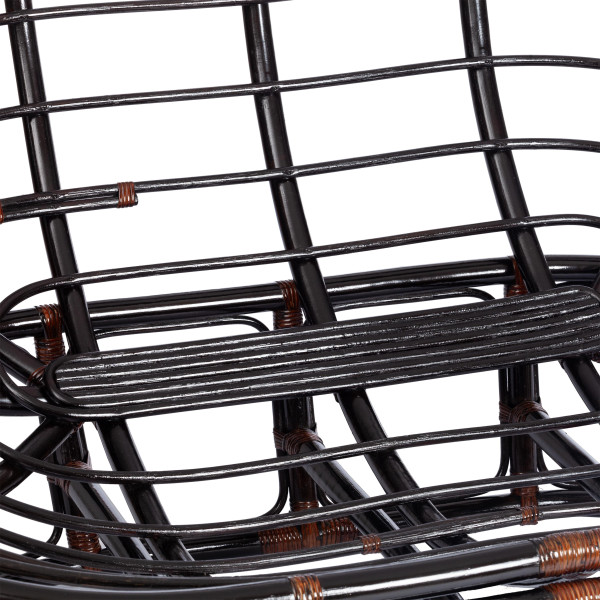 Кресло "MAMASAN" 23/02 W / без подушки / Antique brown (античный черно-коричневый) фото № 3