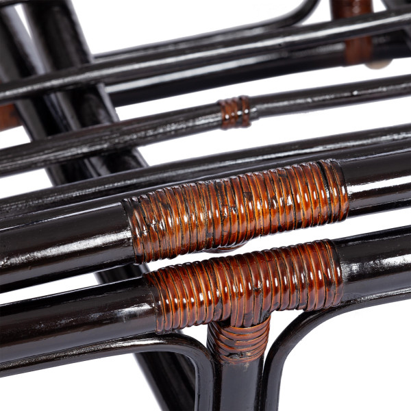 Кресло "MAMASAN" 23/02 W / без подушки / Antique brown (античный черно-коричневый) фото № 5