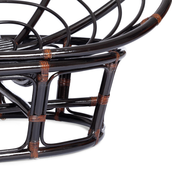 Кресло "MAMASAN" 23/02 W / без подушки / Antique brown (античный черно-коричневый) фото № 7