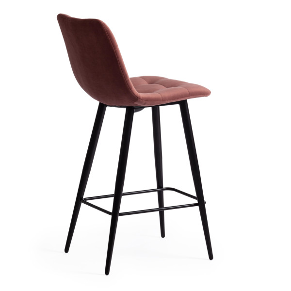 Стул полубарный CHILLY (mod. 7095пб ) (коралловый barkhat 15 /черный) фото № 3