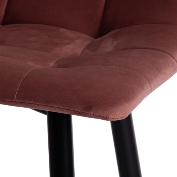 Стул полубарный CHILLY (mod. 7095пб ) (коралловый barkhat 15 /черный) фото № 8