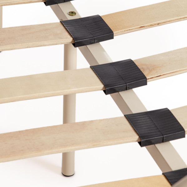 Кровать «Canzona» + основание из деревянных ламелей (140 см x 200 см), белый (butter white) фото № 6