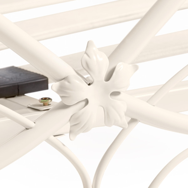 Кровать «Canzona» + основание из деревянных ламелей (140 см x 200 см), белый (butter white) фото № 8