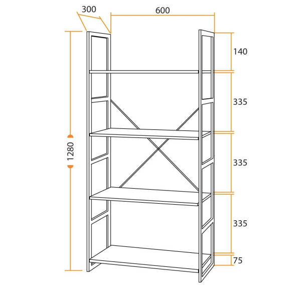Стеллаж WS-01 burnt фото № 6