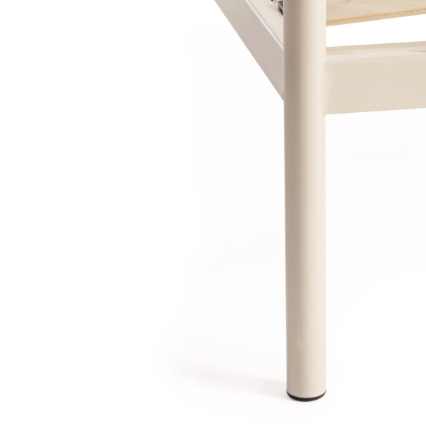 Кровать ERIC Wood slat base металл, 160*200 см (Queen bed), Белый (butter white) фото № 7