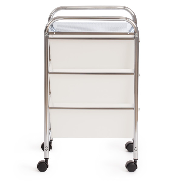 Столик c 3 ящиками для хранения NY-3296-3 (хром/белый) фото № 3