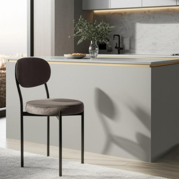 Стул REVO (mod. 7033) (темно-серый barkhat 14/черный) фото № 9