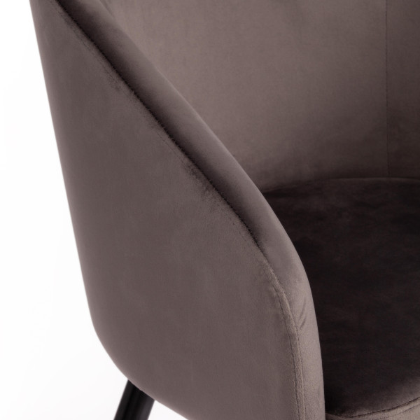 Кресло LA FONTAIN (mod. 004) (серый (HLR 24)/черный) фото № 6